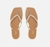 Chinelo de Dedo Off-White Square Palmilha Marrom Brizza Arezzo Original - comprar online