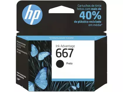 Cartucho HP 667 Preta
