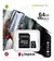 Cartão De Memória Microsd 64gb + Adaptador Canvas Kingston