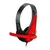 Headset C3tech Ph-30bk, P2 3.5mm, Controlador De Volume No Cabo, Preto E Vermelho