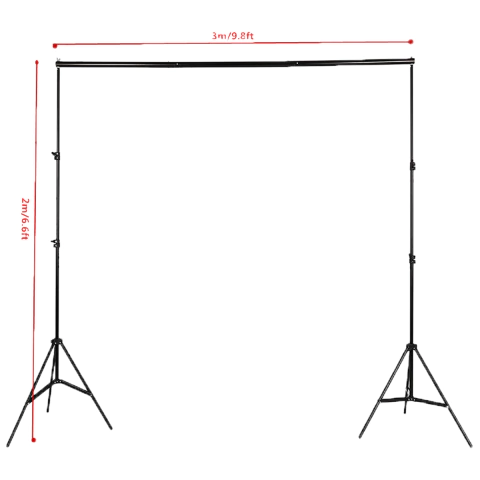 Soporte Ajustable Para Fondo Estudio 2 Mts Alto 3 Mts Ancho