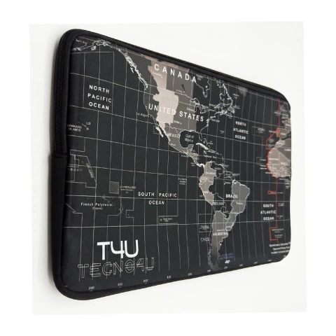 Funda Neoprene Tecno4u Mapa Notebook 15.6 Resistente Al Agua