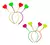 VINCHA PLÁSTICA FLÚO CORAZÓN X4 U - comprar online