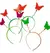 VINCHA PLÁSTICA FLÚO MARIPOSA X4 U - comprar online