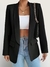 Blazer MINIMEI: Elegância Versátil & Casual Sofisticado,Preto. na internet