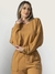 Conjunto de moletinho blusa manga longa e calças