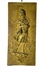 Linda e antiga placa em bronze patinado em alto relevo , européia, art nuveau, figura feminina, mede 43x20 cm largura