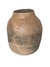 Antigo, grande e robusto vaso de barro com pintura floral , mede 52x40 cm diâmetro