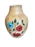 Lindo vaso de barro com pintura de flores coloridas, mede 45x28 cm largura