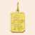 Pingente Placa Menina Ouro Amarelo 18K