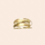 Anel Com Detalhe Vazado Ouro 18k