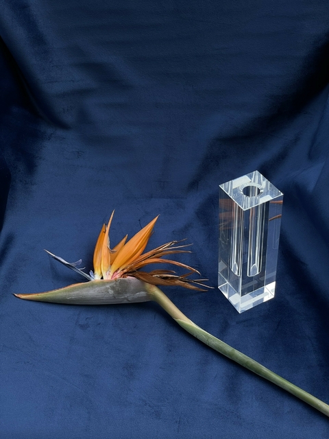 Vaso Quadrado Cristal Solitário - comprar online