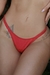 Tanga Marquinha Folhagem Vermelho - Praieira Beachwear