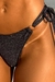Calcinha Argola Lacinho Shine Preto - Praieira Beachwear