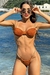Biquíni Top Concha e Calcinha Galisteu Correntes Veludo Chocolate - Praieira Beachwear