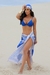 Kit Pareô + Lenço Floral Azul - Praieira Beachwear