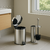 Set Tacho Cesto Basura 5l Cepillo Escobilla Baño Acero Inox