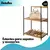 Perchero Rack Organizador Industrial 3 Estantes 5 Ganchos Madera Mdf Y Hierro - comprar online