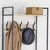 Perchero Rack Organizador Industrial 3 Estantes 5 Ganchos Madera Mdf Y Hierro