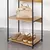 Perchero Rack Organizador Industrial 3 Estantes 5 Ganchos Madera Mdf Y Hierro - Jazak