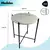 Mesa Ratona Auxiliar Hierro Simil Marmol Redonda Arrime - comprar online