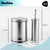 Set Tacho Cesto Basura 5l Cepillo Escobilla Baño Acero Inox - comprar online