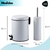 Set Tacho Cesto Basura 5l Cepillo Escobilla Baño Acero Inox - comprar online