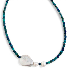 Chocker Pedra Turquesa e Perola na internet