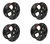 4 Rines 16 Con Detalle En Rojo Gm Onix Aveo Sonic Beat Spark