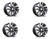 Kit 4 Rines 17 Aluminio 5/105 Cavalier Tracker Trax Cruze Color Negro Cromo