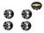 4 Rines 16 Aluminio Diamond + Tapón Gm Onix/aveo/beat/sonic