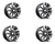 4 Rines 17 Aluminio 5/105 Gm Accesorios Para Tracker 21/22