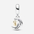 Llave de dos tonos y encanto colgante de la luna - comprar online
