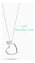 Collar Corazon Calado Y Circon De Dios - comprar online