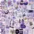 Imagem do 56 Peças - Adesivos Roxos Estilo Desenho Animado - Scrapbooking e Papelaria Infantil