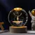 Luminária Bola de Cristal 3D LED com Base de Madeira – Presente Criativo e Decorativo para Quarto - Emarks