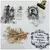 Kit 17 Adesivos Vintage Preto e Branco – Estilo Jornal para Scrapbooking e DIY - Emarks