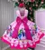 Vestido Infantil Temáticos Luxo Divertidamente Rosa na internet