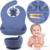 Kit Introdução Alimentar Bebê Utensílios em Silicone Premium 8 Pçs BBL-54 -Azul Escuro - comprar online