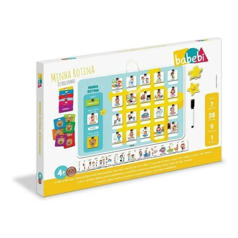 QUADRO MINHA ROTINA ESTRELINHAS - BRINQUEDOS BABEBI - comprar online