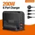 200w gan 6 portas usb tipo c pd carregador de telefone desktop qc3.0 para iphone - loja online