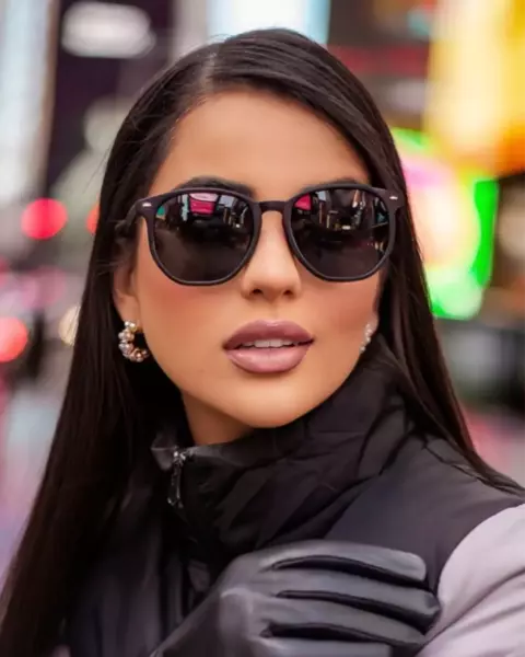 Óculos de Sol Polarizado Hexagonal Blogueira Blumenau