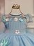 Vestido Céu de Borboletas - Azul - Mania de Princesa