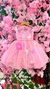 Vestido Jardim Encantado com Pérolas - Rosa