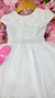 Vestido Flor de Algodão - Branco - Mania de Princesa