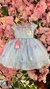 Vestido Jardim Encantado com Pérolas - Azul - comprar online