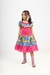 Vestido Caipira - Pink/Xadrez Azul - comprar online