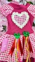 Vestido Caipira Coração - Pink/Xadrez na internet
