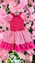 Vestido Caipira Coração - Pink/Xadrez - Mania de Princesa