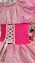 Vestido Caipira - Xadrez Rosa com Branco - Mania de Princesa